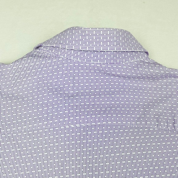 Buttercloth Icy Cotton Purple Geometric Print Button Down Shirt Mens Medium Reg - Picture 7 of 7